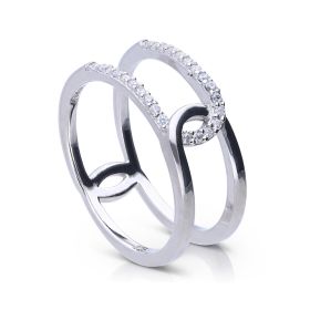 Diamonfire Double Loop Ring