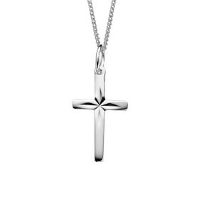 Diamond Cut Cross Pendant