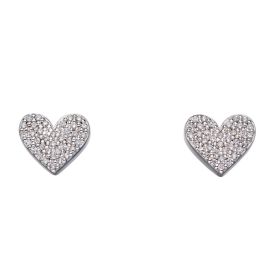 Fiorelli Heart Stud Earrings with Cubic Zirconia