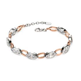 Fiorelli Rose Gold Plated Link Bracelet with Cubic Zirconia