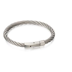 Fred Bennett Twisted Steel Wire Cable Bracelet 