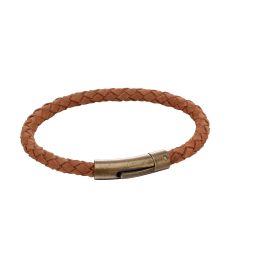 Fred Bennett Woven Brown Suede Bracelet 