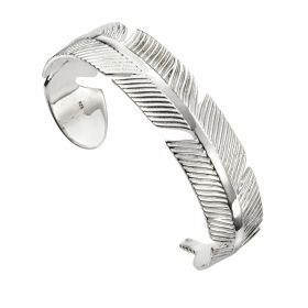 Silver Feather Bangle