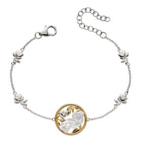 Cherry Blossom Bracelet With Yellow Gold Plating