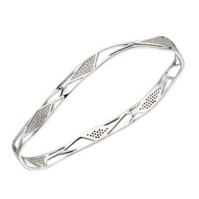 Fiorelli Organic Closed Bangle with Cubic Zirconia