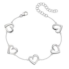 Layered Heart Station Bracelet