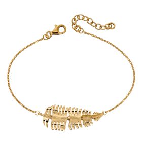 Yellow Gold Plated Palm Leaf Bracelet