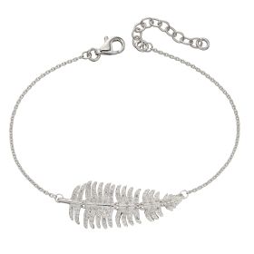 Palm Leaf Bracelet with CZ