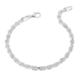 Diamond Cut Rope Chain Bracelet