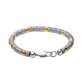 Fred Bennett Stainless Steel Bracelet with Grey Hematite