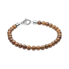 Fred Bennett Round Brown Wood Beads Bracelet