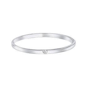 Heart Motif Hinged Maiden Bangle with Diamond