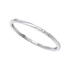 Hinged Bangle with Cubic Zirconia