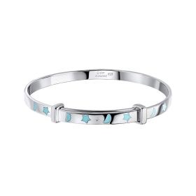 Glow in the Dark Star and Moon Bangle with Diamond