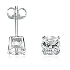 Fred Bennett Claw Set Clear Crystal Stud Earrings