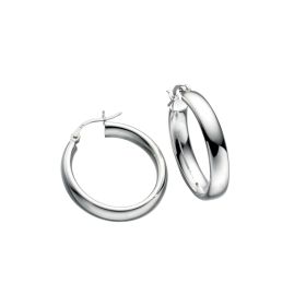 Oval Tube Hoop Earrings 20mm