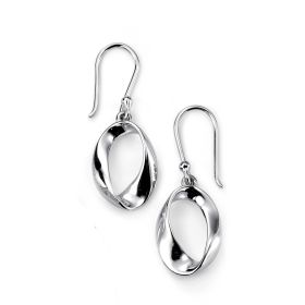 Open Twist Oval Drop Earrings