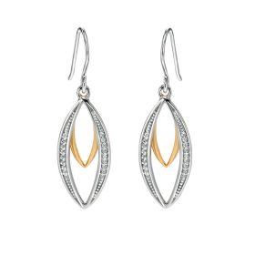 Fiorelli Navette Drop Earrings with Cubic Zirconia