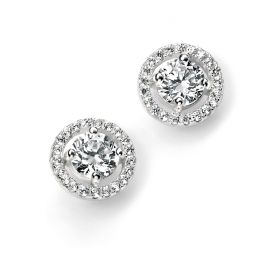 Pave Set Cluster Stud Earrings