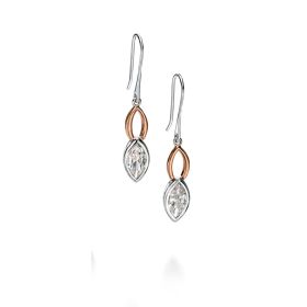 Fiorelli Navette Drop Earrings with Cubic Zirconia