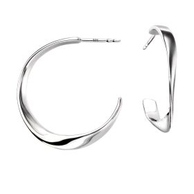 Twisted Solid Hoop Earrings