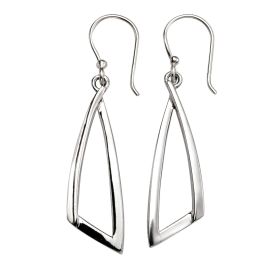 Open Abstract Triangle Drop Earrings