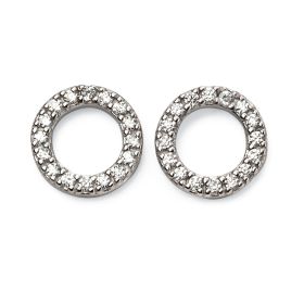 Open Circle Earrings with Cubic Zirconia