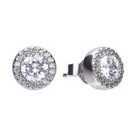 Diamonfire Round Cluster Stud Earrings