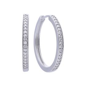 Diamonfire Classic Creole Zirconia Hoop Earrings