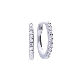 Diamonfire Claw Set Zirconia Hoop Earrings