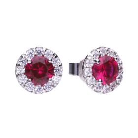 Diamonfire Round Colour Pave Stud Earrings