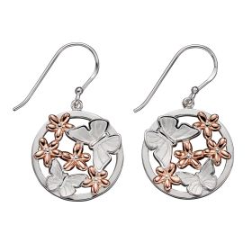 Butterflies and Flowers Drop Earrings