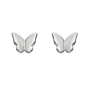 Silver Butterfly Stud Earrings