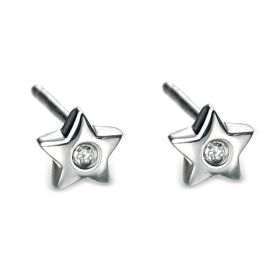 Star Stud Earrings with Diamond