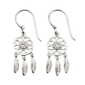 Dream Catcher Earrings with Cubic Zirconia