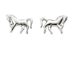 Silver Horse Stud Earrings