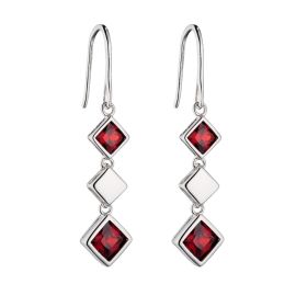 Fiorelli Square Link Drop Earrings with Cubic Zirconia