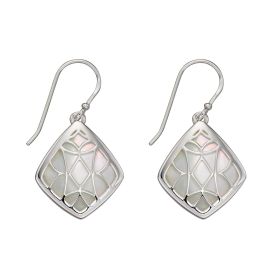 Mother of Pearl Trellis Drop Earrings