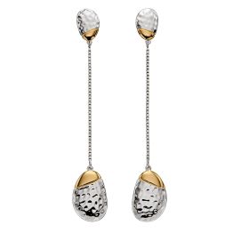 Fiorelli Hammered Pebble Chain Drop Earrings