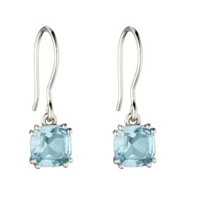 Blue Topaz Cushion Earrings