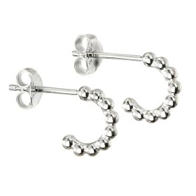 Small 3/4 Ball Hoop Earrings