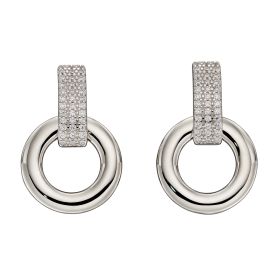 Fiorelli Pave Organic Donut Earrings with Cubic Zirconia