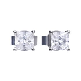 Diamonfire Princess Cut Zirconia Stud Earrings