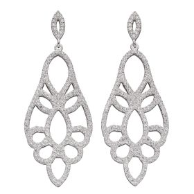 Lace Effect Statement Earrings