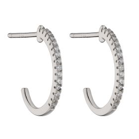 Open Hoop Earrings With Cubic Zirconia