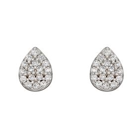 Teardrop Cubic Zirconia Stud Earrings