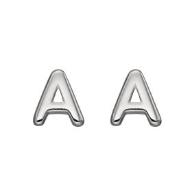 Initial Stud Earrings A