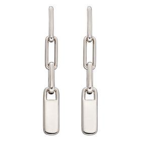 Fiorelli Link Earrings with Engravable Bar