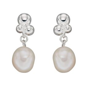 Freshwater Pearl Bubble Drop Earrings