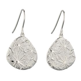 Fossil Flower Texture Drop Earrings